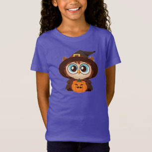 T-Shirt Chouette/Automne/Automne/Halloween/citrouille