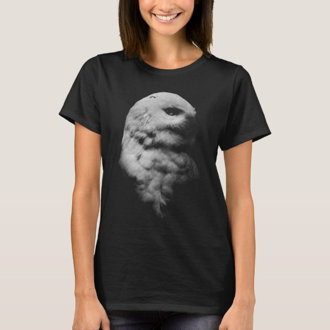 T-shirt chouette blanche (Devant)