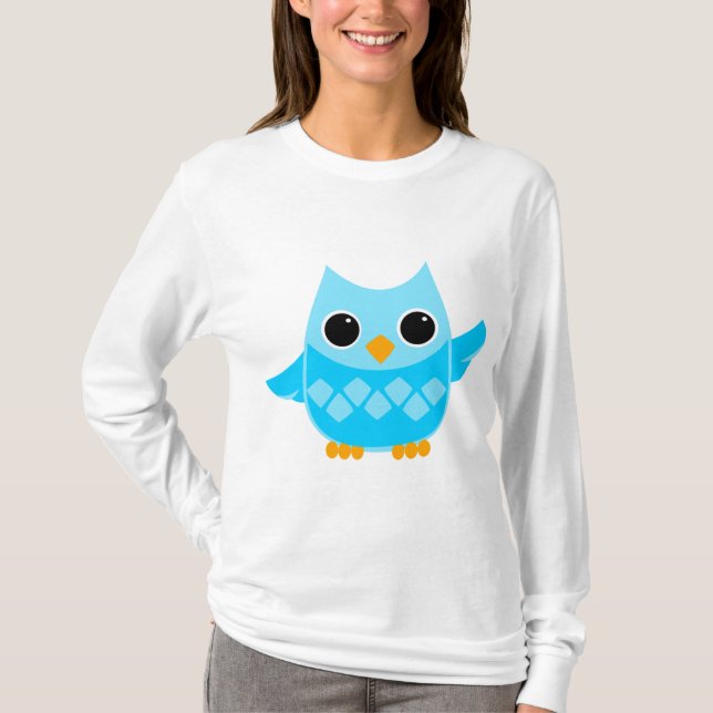 T-shirt Chouette bleue (Devant)