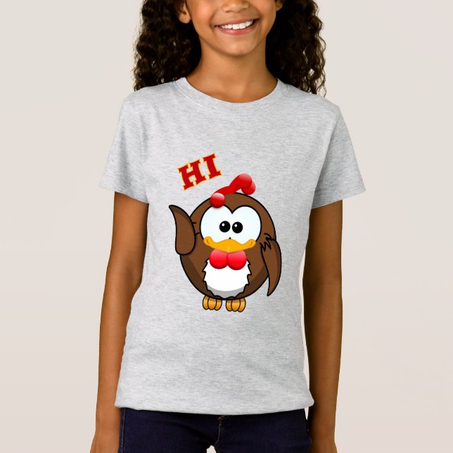 T-Shirt chouette coq (Devant)