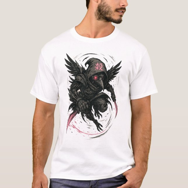 T-shirt Chouette Cyberpunk (furtive) (Devant)