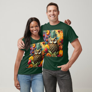 T-shirt Chouette d'ananas serène mignonne Imaginaire