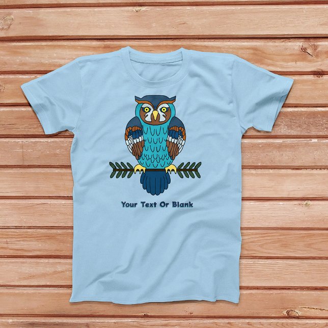 T-shirt Chouette d'art populaire nordique (Nordic Owl T-Shirt)