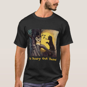 T-shirt Chouette d'avertissement pour chats Halloween Chem