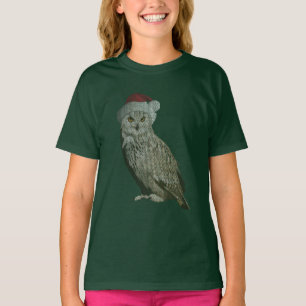 T-shirt Chouette de Noël réaliste avec effet tricot unique