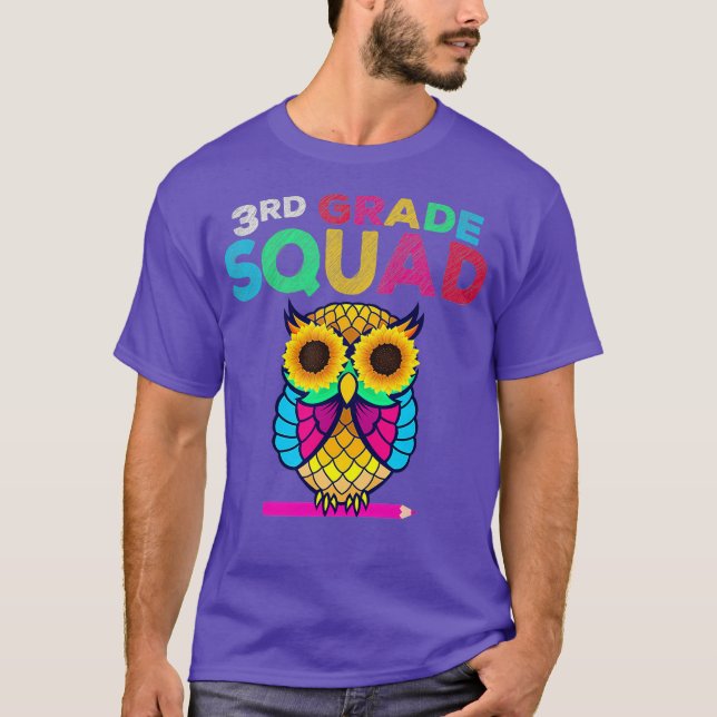 T-shirt Chouette de tournesol de 3e année (Devant)