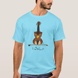 T-shirt Chouette de violon Funny Cute Kids Music