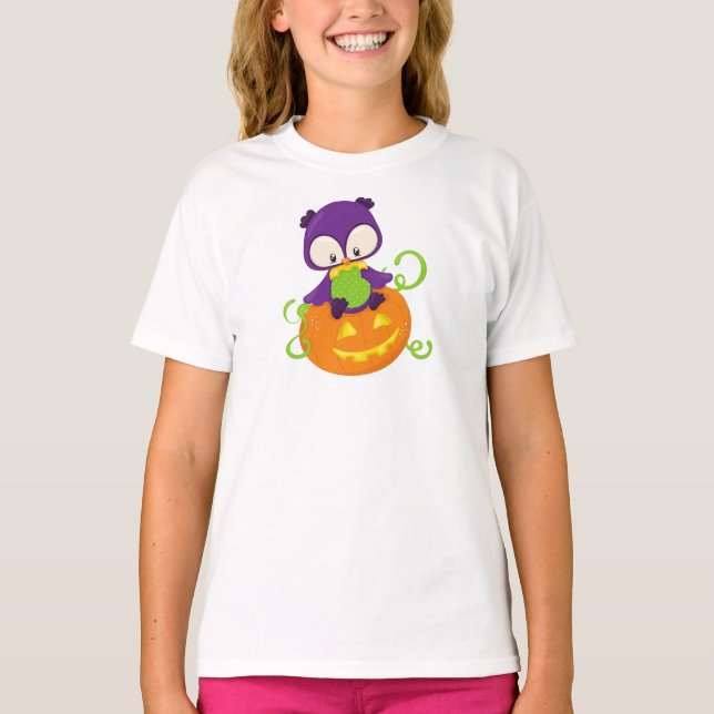 T-shirt Chouette d'Halloween, Chouette mignonne, Chouette  (Devant)