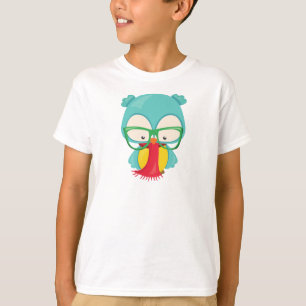 T-shirt Chouette d'hiver, Hipster Owl, Chouette avec lunet