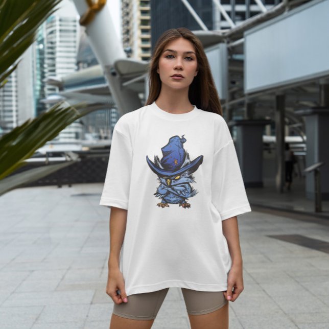 T-shirt Chouette en colère avec Casquette sorcier (Créateur téléchargé)