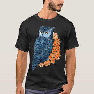 T-shirt Chouette en fleurs