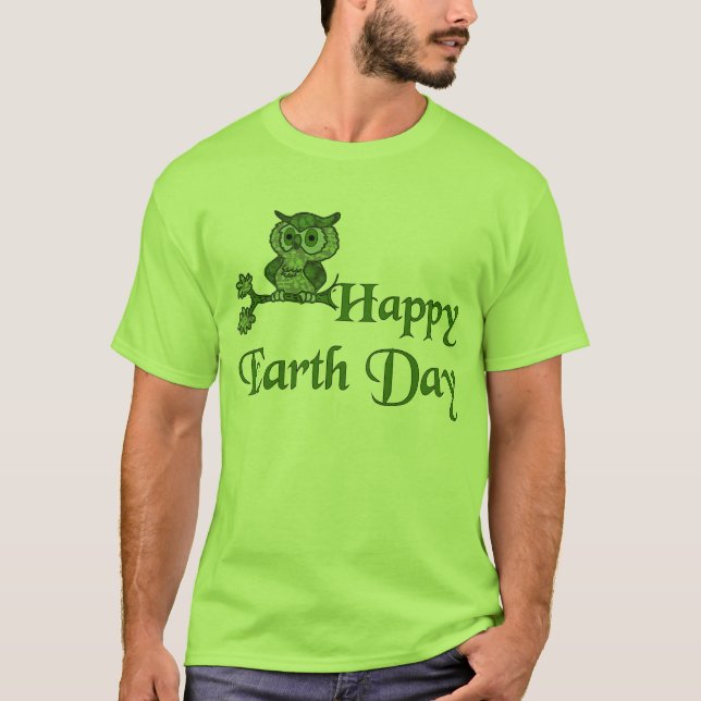 T-shirt Chouette épervière de jour de la terre (Devant)