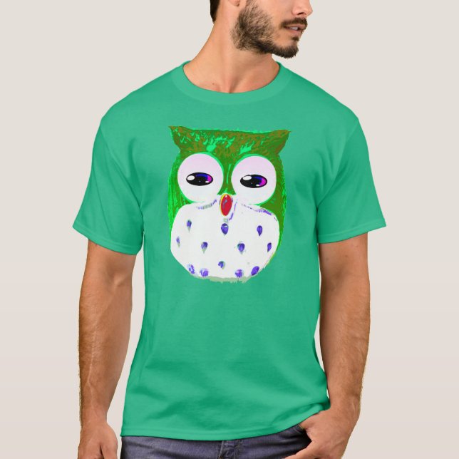 T-shirt Chouette épervière de St Patrick heureux (Devant)