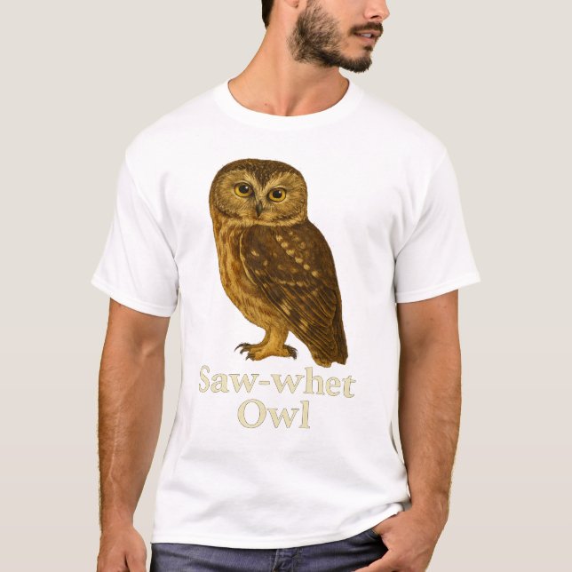 T-shirt Chouette épervière : Design Nature Raptor  (Devant)