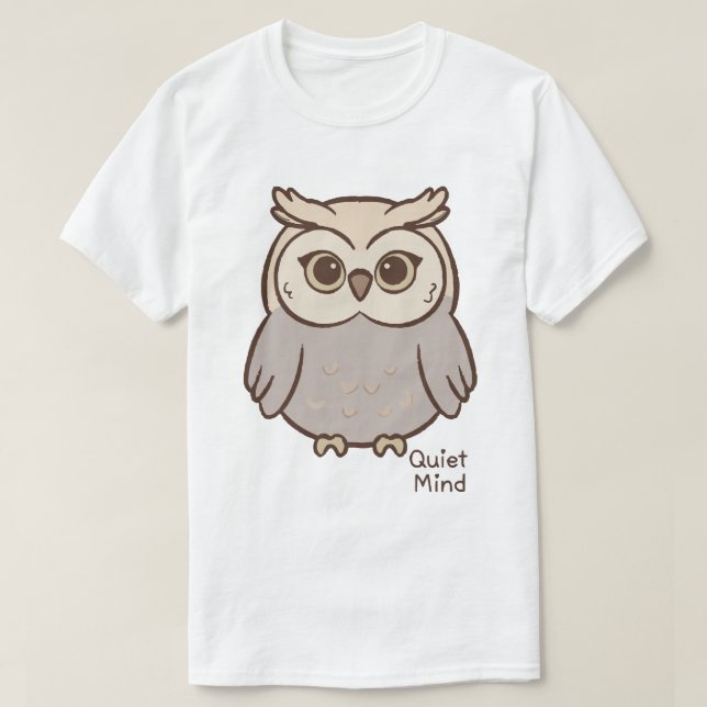 T-shirt Chouette esprit calme (Design devant)