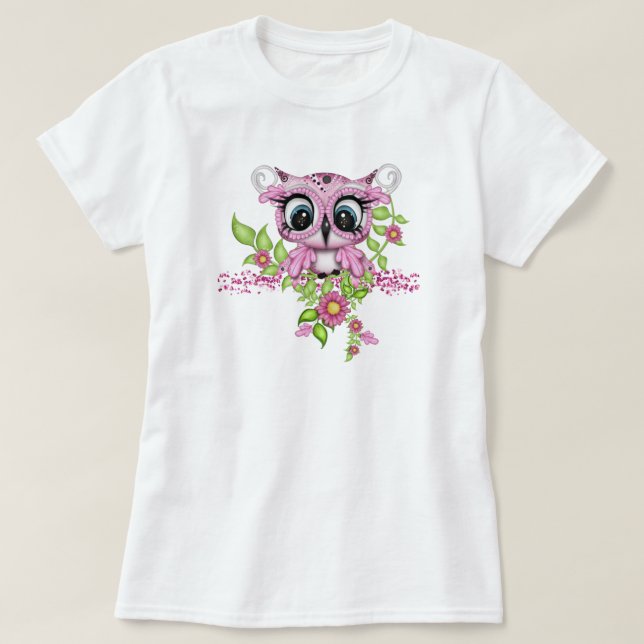 T-shirt Chouette fantaisie (Design devant)