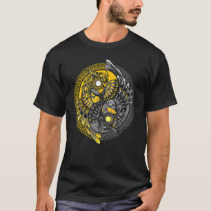 T-shirt Chouette Femmes Hommes Mystic Yin Yang Owls
