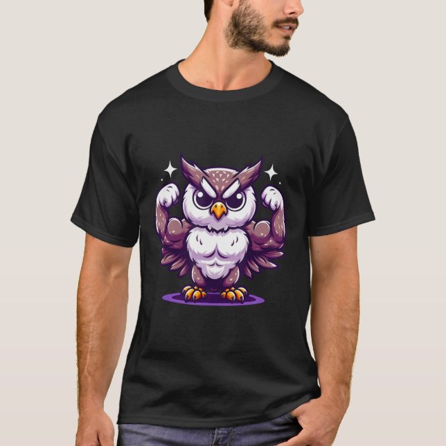 T-shirt Chouette Flexter Muscles Van Lover Bodybuilding Gy (Devant)
