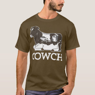 T-shirt Chouette Funny Couche Vache Animaux de ferme