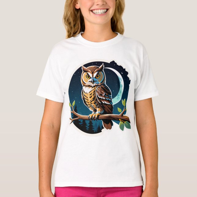 T-shirt Chouette gardienne des bois (Devant)