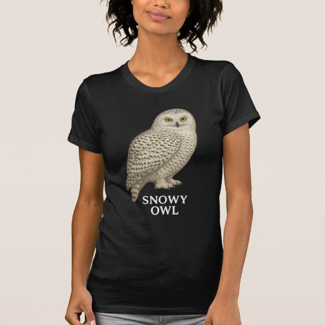 T-shirt Chouette Harfang : Design Oiseau de Proie  (Devant)