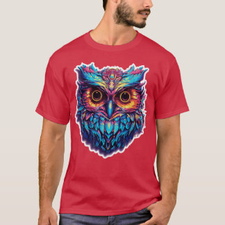 T-shirt Chouette holographique de Nocturne Lumineuse Splen