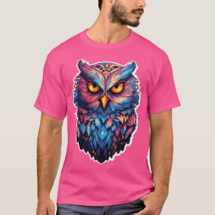 T-shirt Chouette Holographique Nocturne Lumineuse Splendor