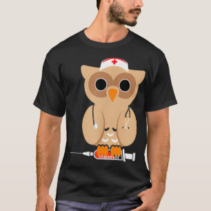 T-shirt Chouette Infirmière drôle Médicale à thème Oiseau