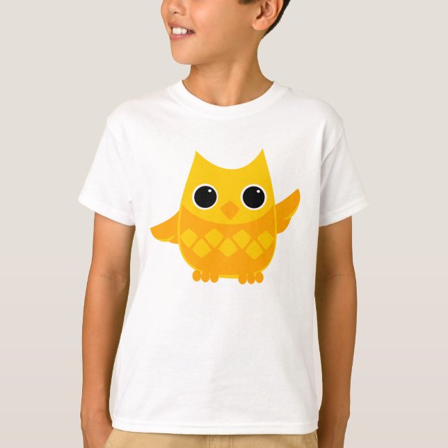T-shirt Chouette jaune (Devant)