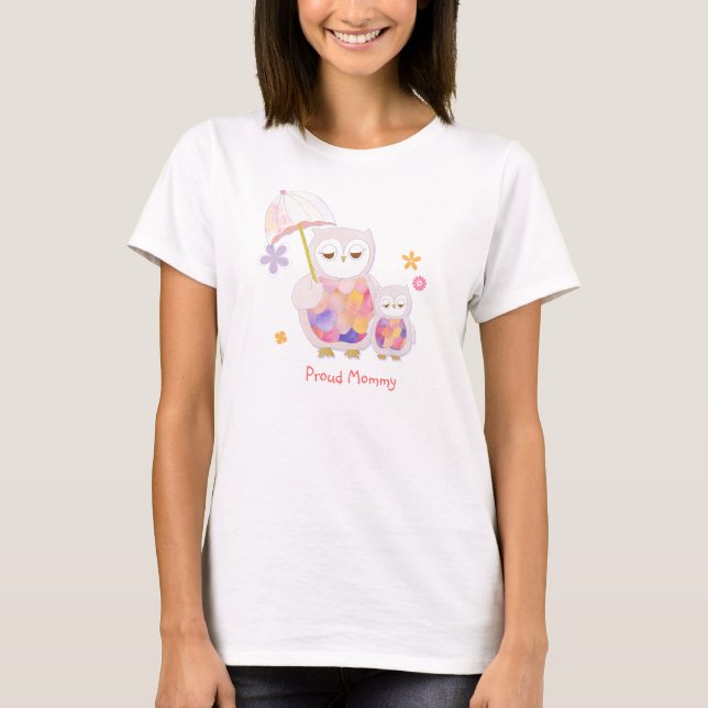 T-shirt Chouette Maman & Bébé Comfy (Devant)