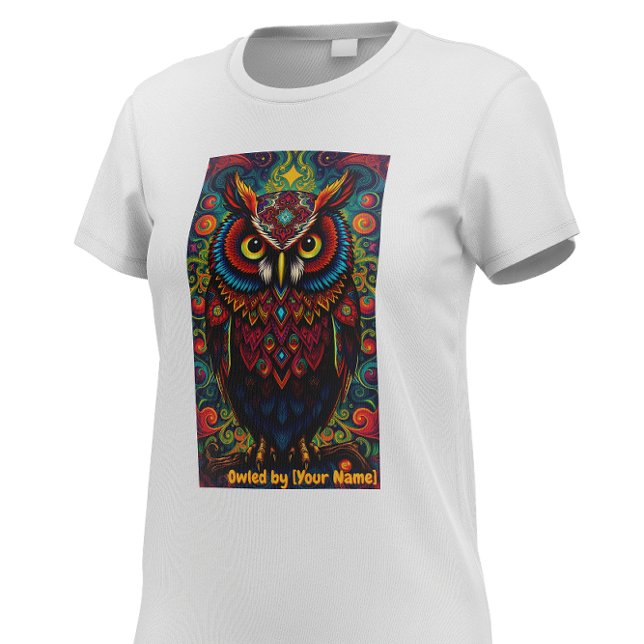 T-shirt Chouette Mandala Cosmique (Créateur téléchargé)