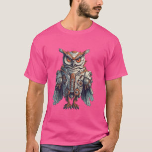 T-shirt Chouette mécanique oiseau Steampunk Vision nocturn