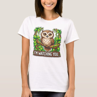 T-shirt Chouette Mignonne - Je Vous Observe