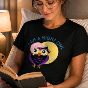 T-Shirt Chouette Nocturne Mignonne