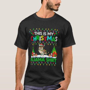 T-shirt Chouette Noël Noël Noël Noël Chapeau de Noël Pyjam
