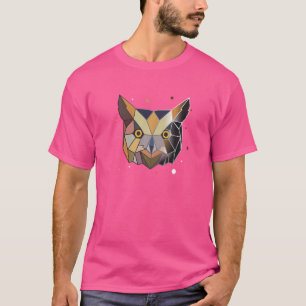 T-shirt Chouette Polygone Animal Abstraite forme géométriq