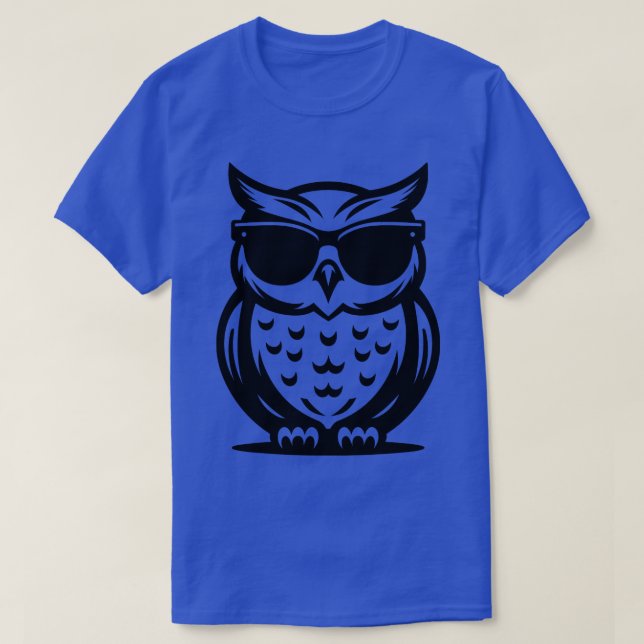 T-shirt Chouette portant des lunettes de soleil (Design devant)