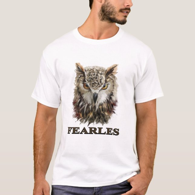 T-Shirt Chouette Regard Sage 🦉 (Devant)