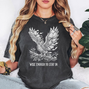 T-shirt Chouette Sage Avec Des Ailes De Livre