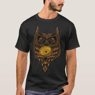 T-shirt Chouette Steampunk Géométrique sage artistique noc
