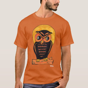 T-shirt Chouette vintage Halloween Art Dessin amusant