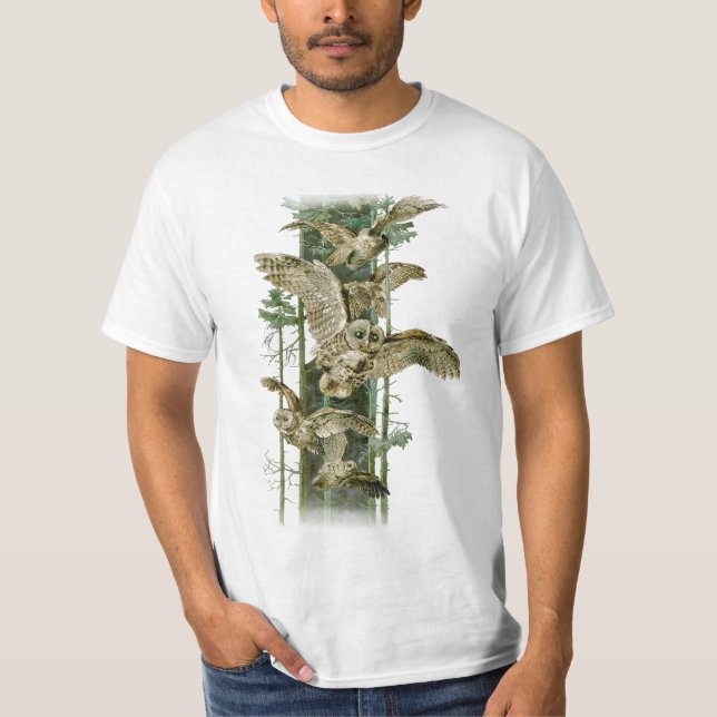 T-shirt Chouettes Brown en vol (Devant)
