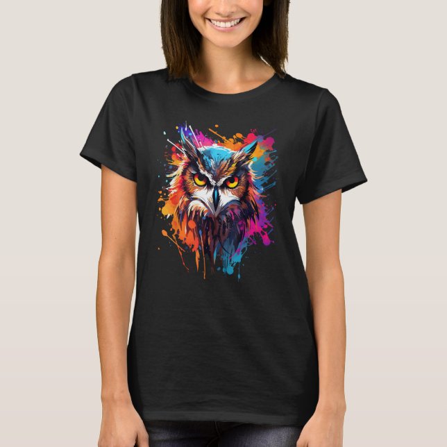 T-shirt Chouettes d'art de Splash Lover Chouette d'aigle e (Devant)