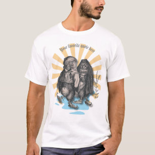 T-shirt Chouettes de patinage Design nostalgique de style 