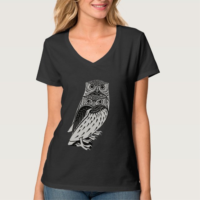 T-shirt Chouettes mignonnes (Devant)
