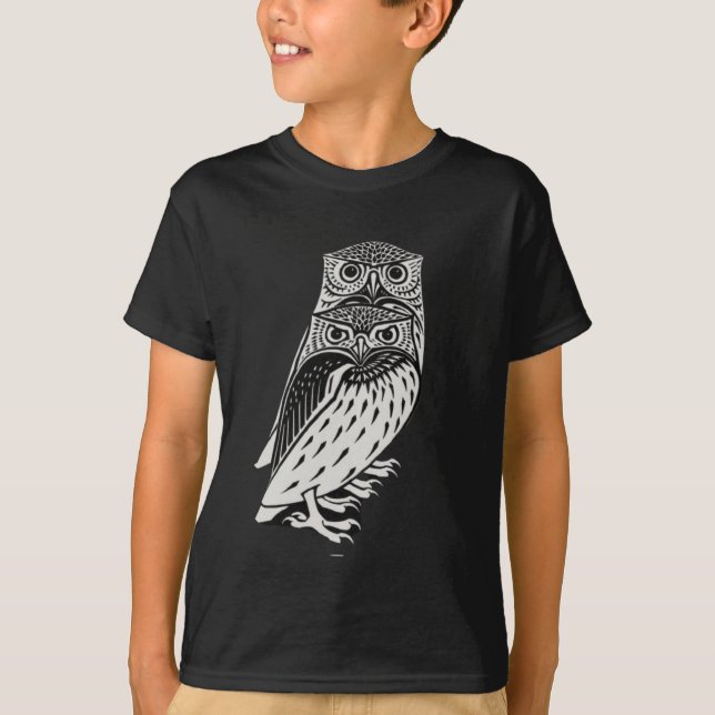 T-shirt Chouettes mignonnes (Devant)