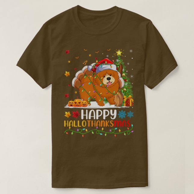 T-shirt Chow Chow Amoureux des chiens Funny Happy Chow Cho (Design devant)