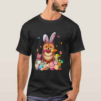 T-shirt Chow Chow Cosplay Lapin Peinture Oeufs de Pâques G