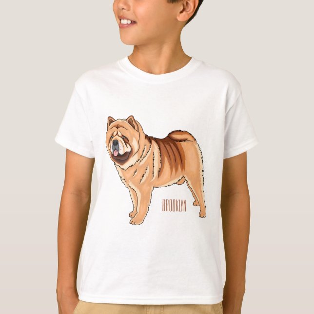 T-shirt Chow Chow dog cartoon (Devant)