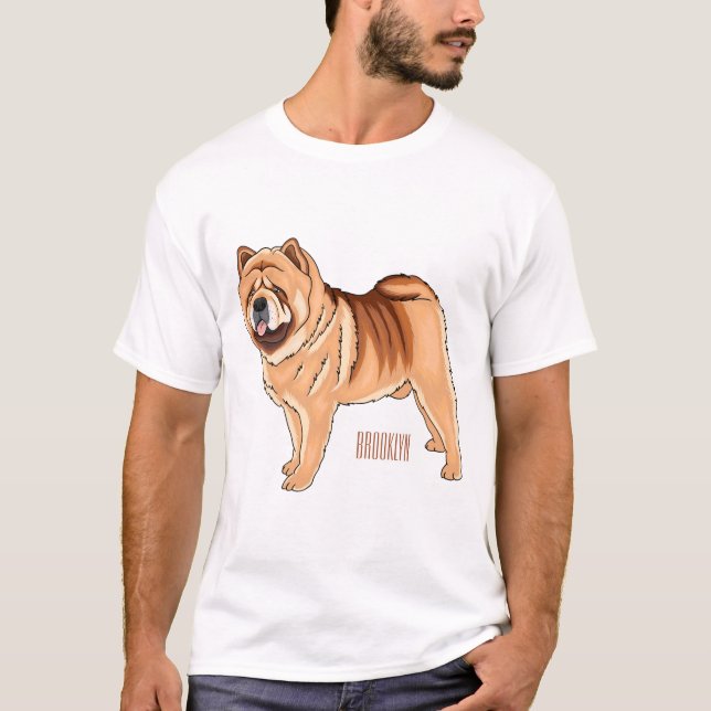 T-shirt Chow Chow dog cartoon (Devant)
